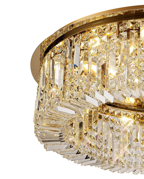 Zula Round Flush Chandelier 12 Light